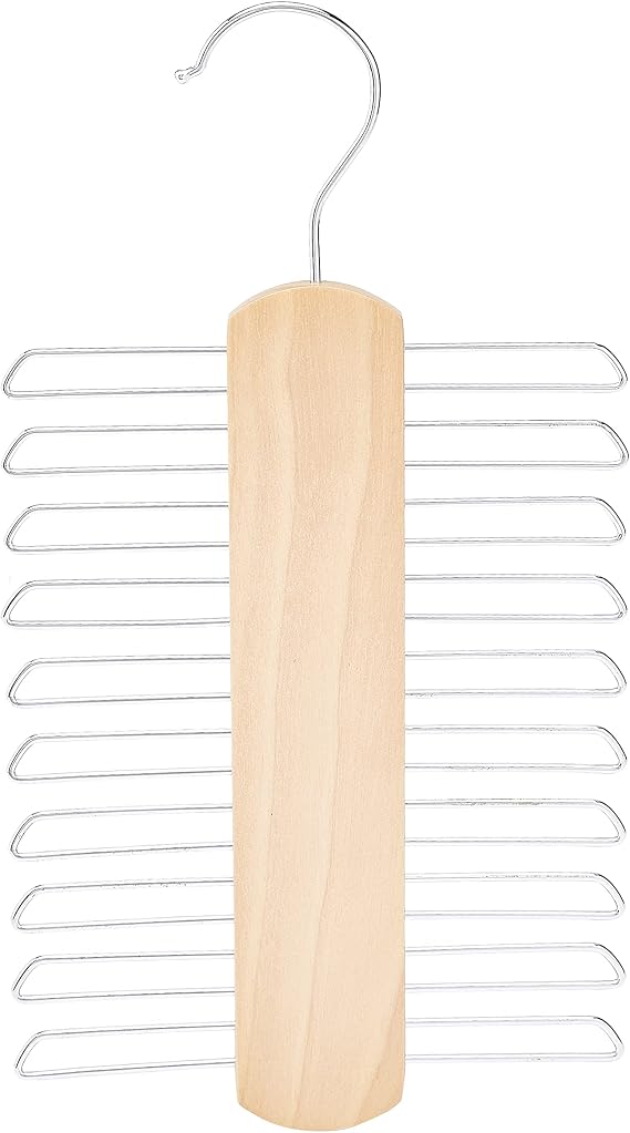 Amazon Basics wooden tie hanger