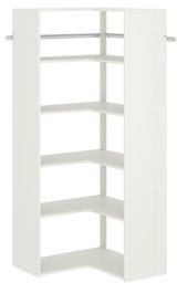 Easy Track PH42-WH white corner shelving tower