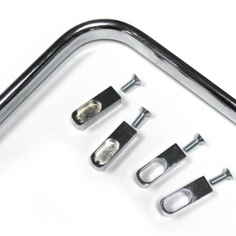 EPCO KIT830-90-PC curved chrome oval closet rod with mounting components